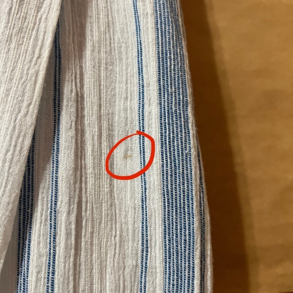 LoveShackFancy | Eve Striped Midi Dress Button Front Lace Pleated Dress Size S - Picture 16 of 16